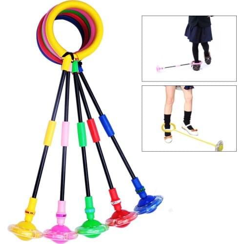 Sports Swing Ball Colorful Light Flashing Kids Toy Portable Outdoor Adult Ankle Skip Games Hop Fitness Foldable Jumping Ring