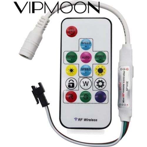 DC5V-24V LED controller SP002E 3 Keys SP103E 14 Keys 3pin for WS2812B WS2811 WS2812 LED pixel strip light module connector