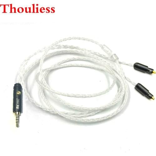 Thouliess 1.2M 3.5/2.5/4.4 RSA/ALO Balanced 8core Headphone Upgrade Cable For Shure SRH1540 SRH1840 SRH1440 Earphones