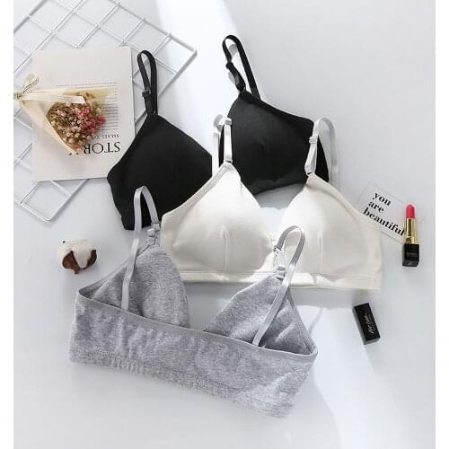 Cotton Top Women Padded Triangle Cup Women Bra Underwear Soft Breast Belt Wrapped Chest Push Up Tops Fitness Bra For Women