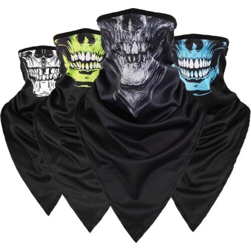 Skull Triangle Magic Scarf MenQuick-drying Bandana Motorcycle Mask Balaclava Ski Masks Scarves Hijab Cycling Turban Headwear