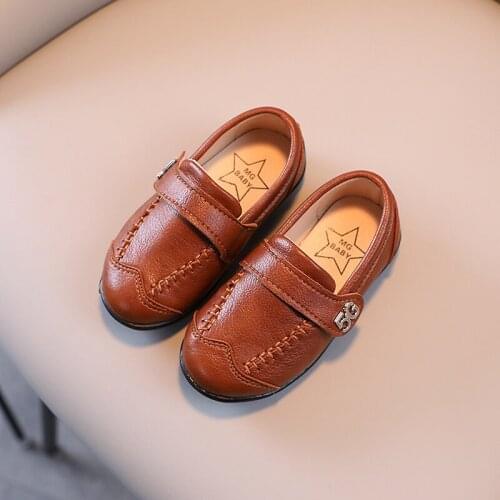 Baby Fashion Spring Autumn Children Boys Pu Leather Shoes Kids Girls Flats Students School Toddler Shoes Kids Loafers Mary Jane