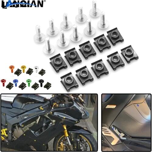 Universal Motorcycle Fairing Screws Fastener Bolts Clips Screw Nuts For Kawasaki ZZR600 VERSYS 1000 Z1000 ZX10R ZX12R ZX6R ZX6RR