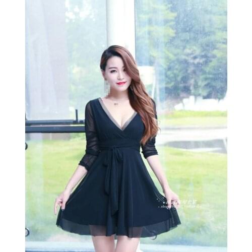 ZB3882 summer 2020 new womens fashion trend sexy show thin low-cut v-neck casual dress cheap wholesale