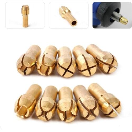0.5-3.2mm Copper Step Drill Collet Mini Brass Chuck Electric Grinder Accessories