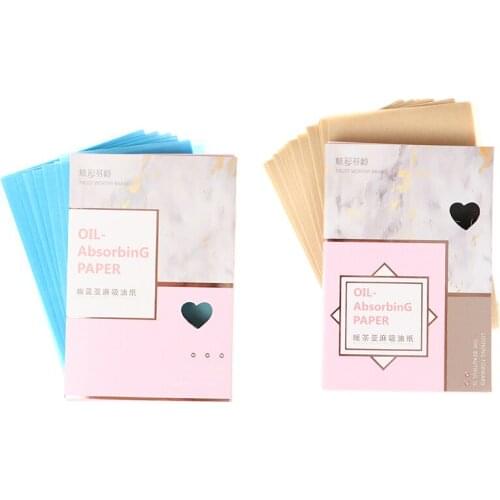 100pcs Oil Control Protable Facial Absorbent Paper Wipes Green Tea Bamboo Charcoal Sheet Oily Face Blotting Matting Tissue