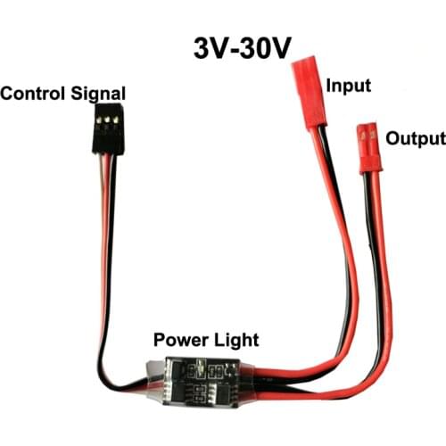 3.0-30V 20A Remote Control Electric Digital PWM Signal Switch for RC Car Aircraft Drone LED Lights Boat Water Pump DC Motor