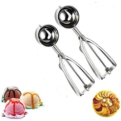 5CM Cookie Scoop Ice Cream Spoon 18/8 Stainless Steel Mash Potato Spoon Biscuit Dough Dish Watermelon Scoop