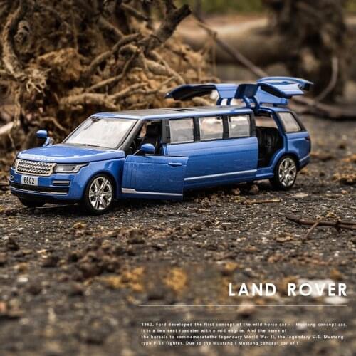 Free Shippin 1:32 LAND ROVER Range rover alloy limousine metal diecast car model pull back flashing musical kids toy vehicles