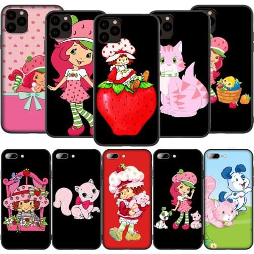 T174 Strawberry Shortcake Custard Silicone Soft Case for iPhone 12 Mini 11 Pro XS Max XR X 8 7 6 6S Plus 5 5S SE 2020