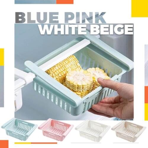 Refrigerator Storage Rack Refrigerator Organizer Drawer Basket Pull-out Drawers Fresh Spacer Layer Fruit Vegetable Storage Rack