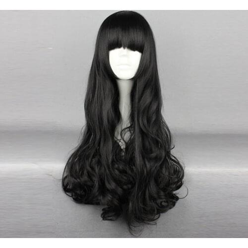 Blake Belladonna Long Black Wavy Heat Resistant Cosplay Costume Wig