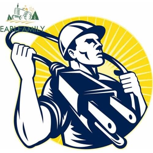 EARLFAMILY 13cm x 12cm For Electrician Decor Decal Vinyl Car Sticker Waterproof Motorcycle Windshield Decoration Sunscreen