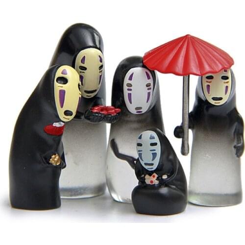 Anime Spirited Away Action Figure No Face Man Cartoon Flower Pots and Gardening Accessories DIY Landscaping Doll Creative Toys