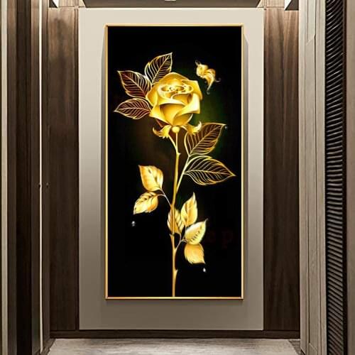 Huacan 5D DIY Diamond Painting Full Square/round Flower Rose Diamond Embroidery Mosaic Art Home Decoration