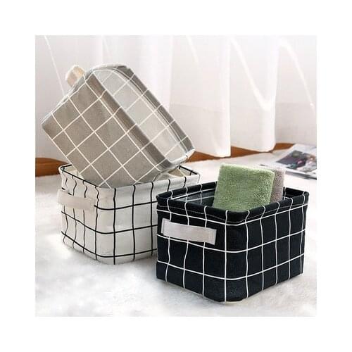 Personality Small Fresh Pastoral Fabric Storage Basket Nordic Style Storage Box Household Creative Foldable Storage Basket