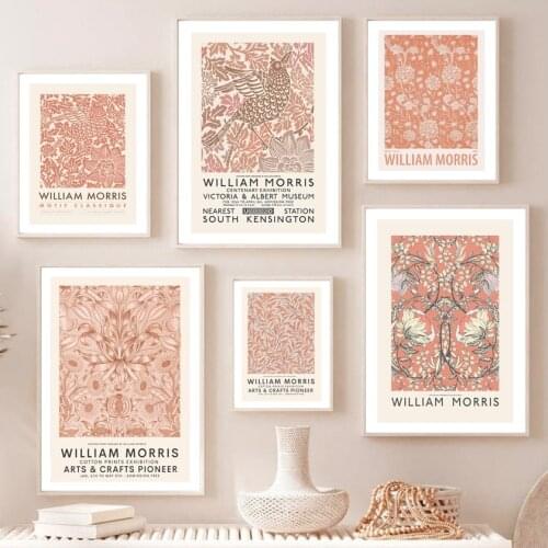 Wall Art Canvas Painting William Morris Vintage Flower Bird Leaves Nordic Posters And Prints Wall Pictures For Living Room Decor