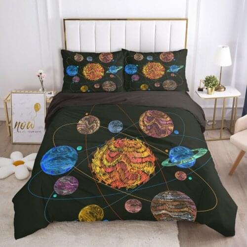 Luxury bedding set Duvet cover set pillow case Bed linens Quilt cover 220x240 200x200 Queen King Full Astrology Planet