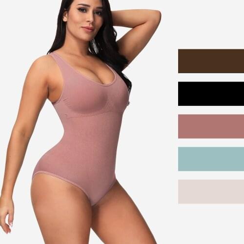 Body Shaper Shapewear Bodysuit Scoop Neck Tank Tops for Women Tummy Control Waist Trainer Vest Full gaine amincissante femme