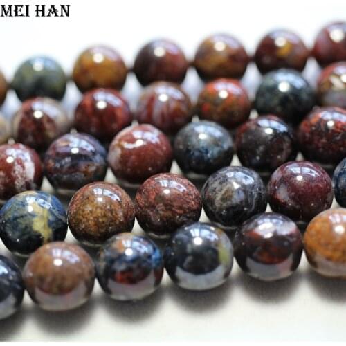 Meihan Free shipping (40 pcs/set/55g) natural 10mm vintage Pietersite smooth round amazing beads for jewelry making design