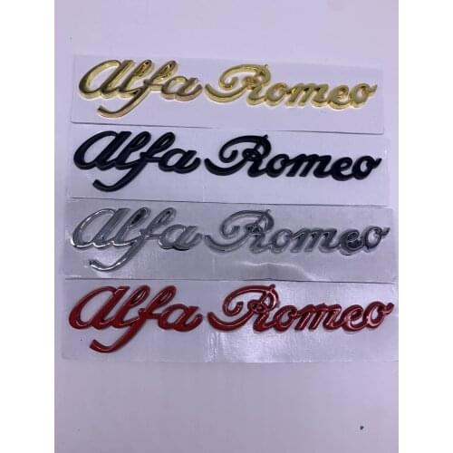 3D Metal Sticker Car Styling Accessories For Alfa Romeo Car Rear Trunk Body Side Fender Badge Letters Logo Emblem Labeling Decal