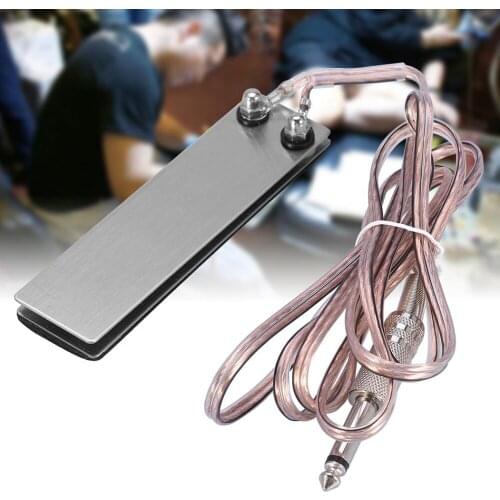 Mini Stainless Steel Foot Pedal Switch Controller Tattoo Power Supply Machine Footswitch + 5ft Clip Cord Tattoo Accessory Tools