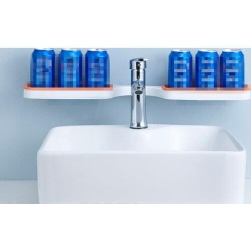 D7WA Multifunction Rotatable Corner Shelf Wall-Mounted Bathroom Storage Rack Hollow Out Drain Basket Adhesive Shampoo Cosmetic