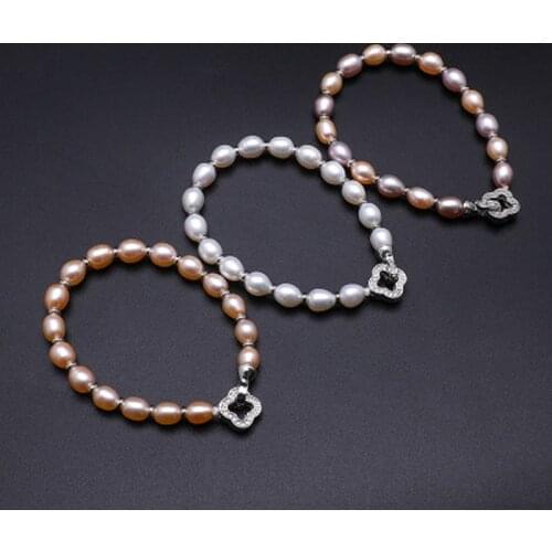 Fashion Multicolor natural freshwater pearl Bracelet Exquisite Pearl Jewelry wedding gift