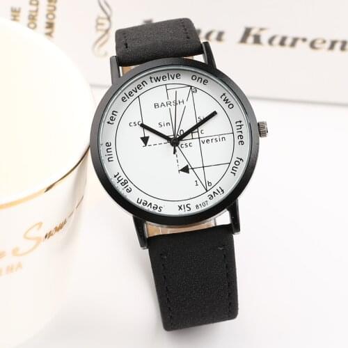 New Fashion Creative Physical Formula Leather Women Men Watches