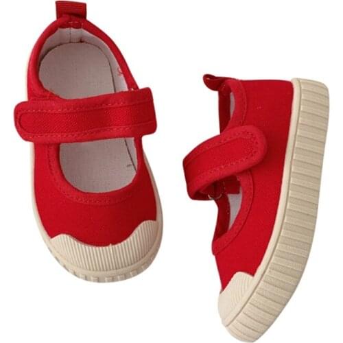 Autumn Fall Boys And Girls Lovely Color Light And Comfortable Canvas Soft Soled Small Cloth Shoes 1-7 Years