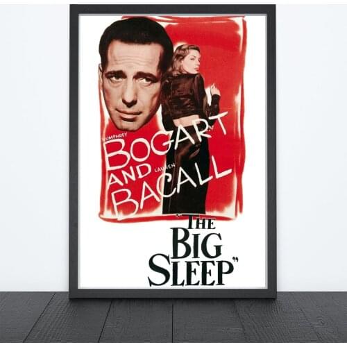 The Big Sleep (1946) Poster Film Noir Wall Decor Humphrey Bogart Lauren Bacall Art Gift