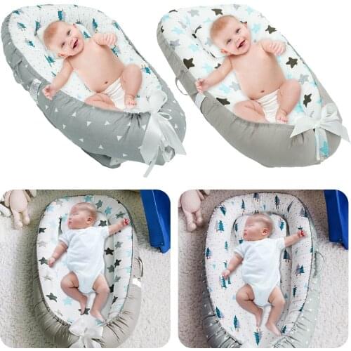 Portable Baby Sleeping Beds Recliner Detachable Baby Bed with Hidden Zipper For Newborns Cribs Cabin Baby Cot with Pillow