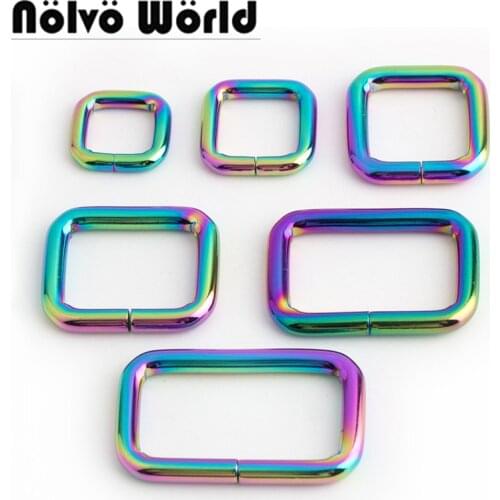 10-50pcs 19mm 26mm Rainbow High quality round edge NEW lloy buckle,square buckle fasteners diy accessories DIY 5.0mm line