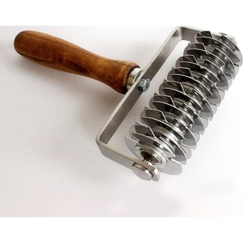 Stainless Steel Bread Pastry Lattice Roller Cutter Pizza Cookie Dough Roller Lattice Household Baking Pastry Tools Home