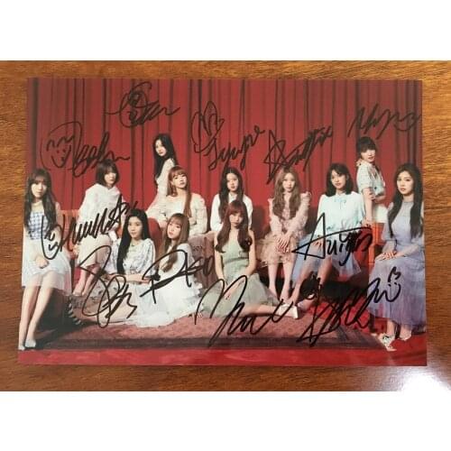 Hand signed Izone autographed group photo free ship 5*7 K-POP 102018C