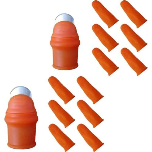 Silicone Thumb Cutter, Thumb Separator Finger w/ Silicone Finger Cots, Picking Tool for Fruit Home Garden