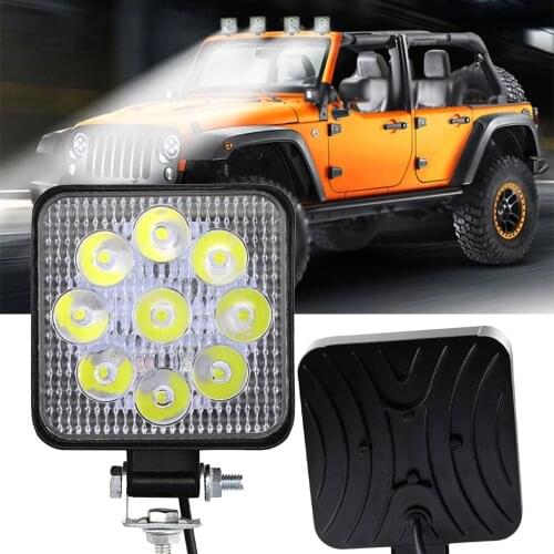 Mini 27W 9 LED Work Light Bar For Truck Off road 4X4 4WD SUV Car ATV Spotlight Led Bar Offroad Spot Flood 12V 24V LED Light Bar
