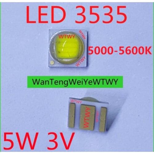 30pcs SEOUL LED 3535 Cool White LED High Power 5W 3V LED Lighting 5000-5600K