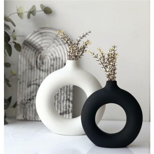 Stone Face Decorative Dry Flower Vazo