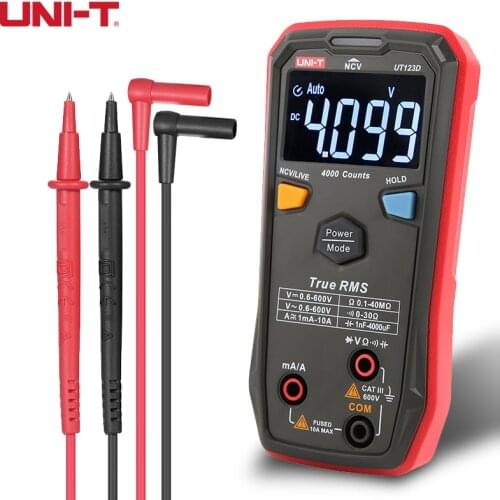 UNI-T Mini UT123D Portable Digital Multimeter Household Pocket Size Multi-Tester AC DC NCV Voltage Resistor Switch Measurement