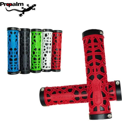 PROPALM Cycling Skull Design TPR Rubber Double Side Lock-on Bike Bicycle Grips MTB Fixed Gear Bike Bicycle Handlebar Cycle Grips