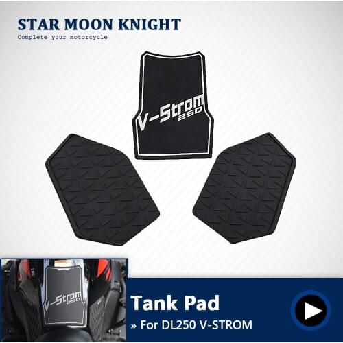 Motorcycle Tank Pad Protector Sticker Decal Gas Fuel Knee Grip Traction Side For SUZUKI V-strom250 V-STROM250 DL250 DL 250