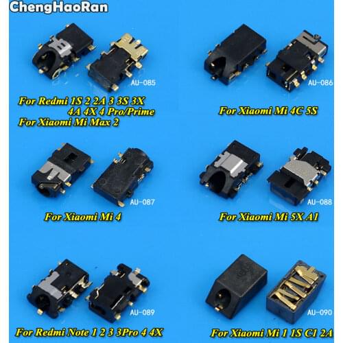 ChengHaoRan 1Piece Earphone Headphone Audio Jack For Xiaomi Redmi 1S 2 2A 3 3S 3X pro 4 4A Redmi Note 1 2 3 4 4X/Mi 4 4C 5S 5X