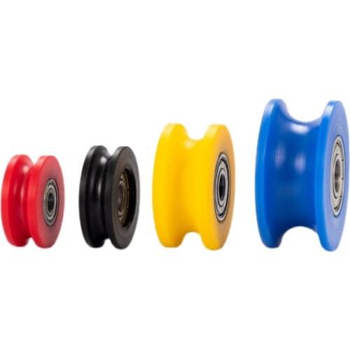 1pc polypropylene pulley nylon U-shaped V-shaped H-shaped groove roller sliding door nylon pulley mechanical equipment pulley