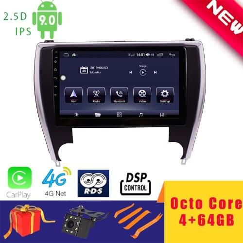 10.1" Android 10.0 Car Multimedia Player for Toyota Camry 2015-17 US Version Stereo Head Unit Octa Core DSP 2.5D+IPS 4G Carplay