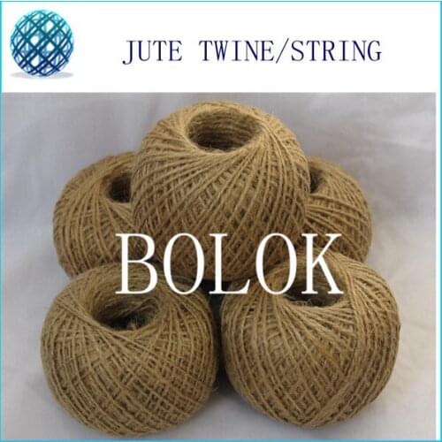 500pcs/lot DIY Natural jute twine (1.5-2mm)110yards/ball (2 ply twisted) raw jute string, DIY Jute cords ball by free shipping