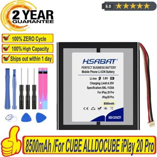 Top Brand 100% New 8500mAh Battery for CUBE ALLDOCUBE iPlay 20 Pro Tablet PC Batteries