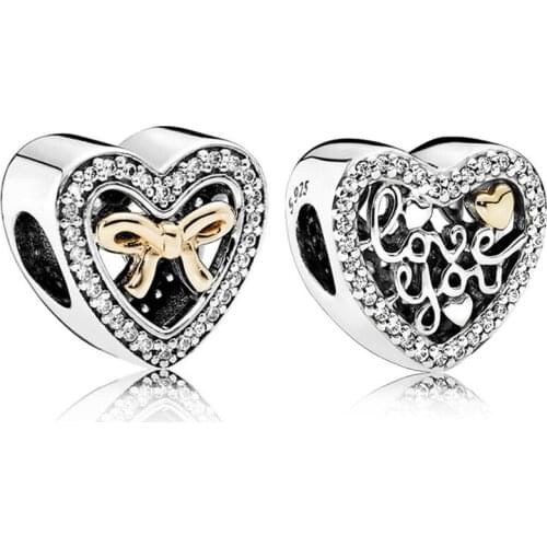 Baofu New 925 Sterling Silver Beads Shiny Bow And Like You Beaded Suitable For Ladies Original Bracelet DIY Jewelry