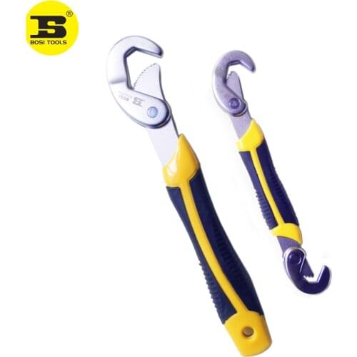 BOSI 2PC Multi-function Universal Quick Snap'N Grip Adjustable Wrench Spanner