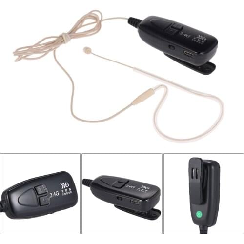 2.4G Wireless Microphone Ear Hook Clip Skin Color Microphones Invisiable MIC Transmitter Receiver for Voice Amplifier Speaker